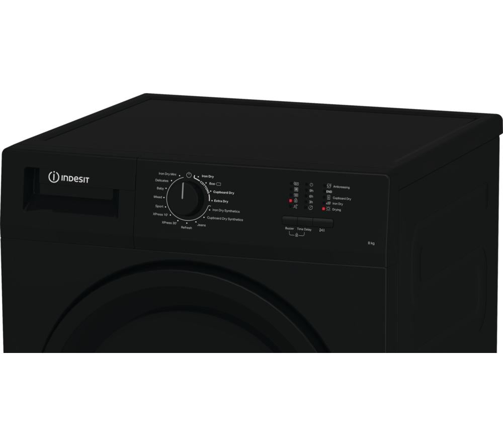 INDESIT C YD C82 BBGL UK Secadora de condensación de 8 kg - Negra