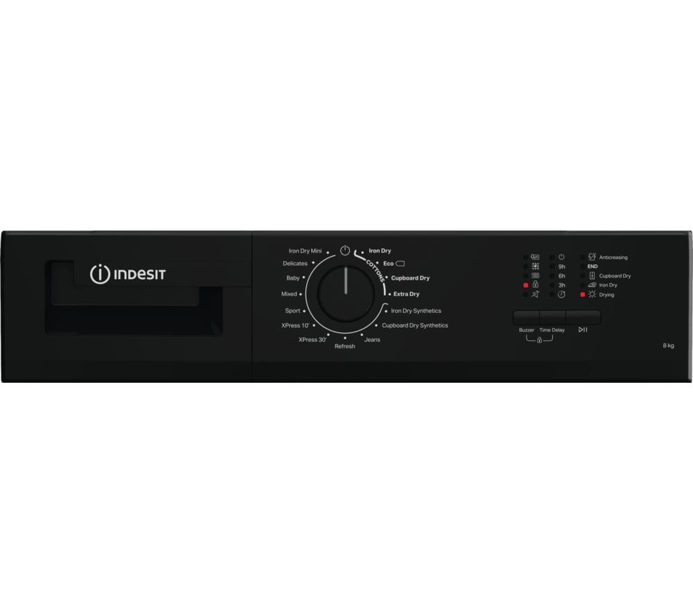 INDESIT C YD C82 BBGL UK Secadora de condensación de 8 kg - Negra