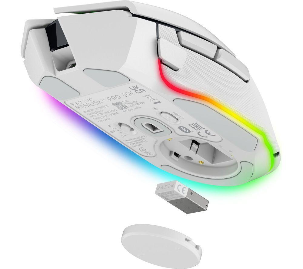 Ratón óptico inalámbrico para gaming RAZER Basilisk V3 Pro 35K RGB - Blanco