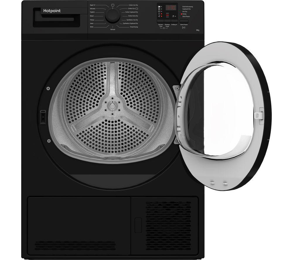 HOTPOINT C HD C82 BBGD UK 8 kg Condenser Tumble Dryer - Black