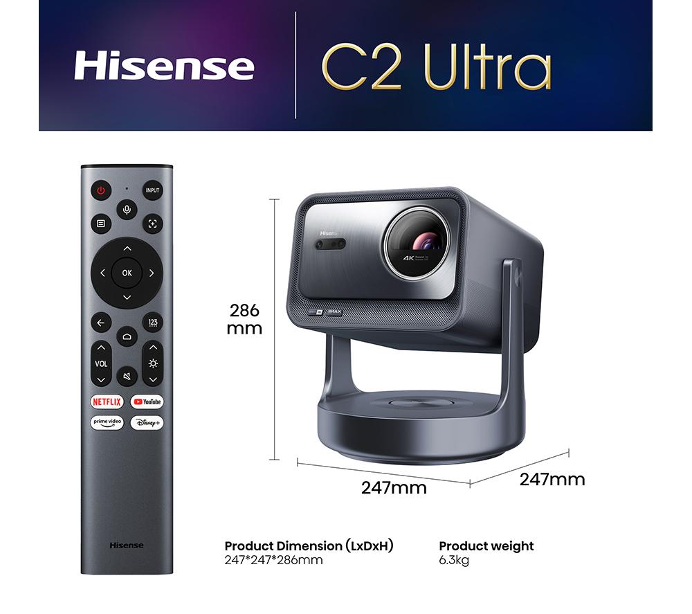 Mini proyector inteligente Ultra 4K HISENSE C2TUK