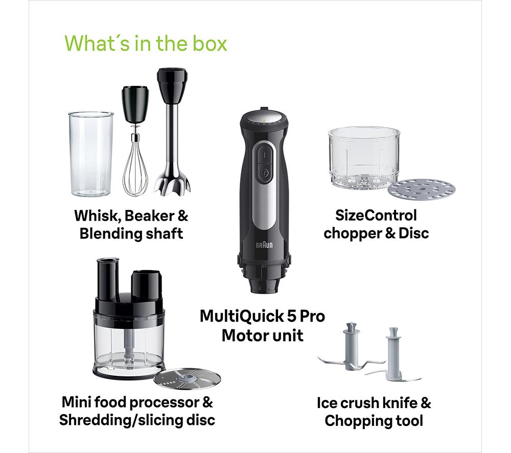 BRAUN Batidora de mano MultiQuick 5 Pro MQ55755M - Negra