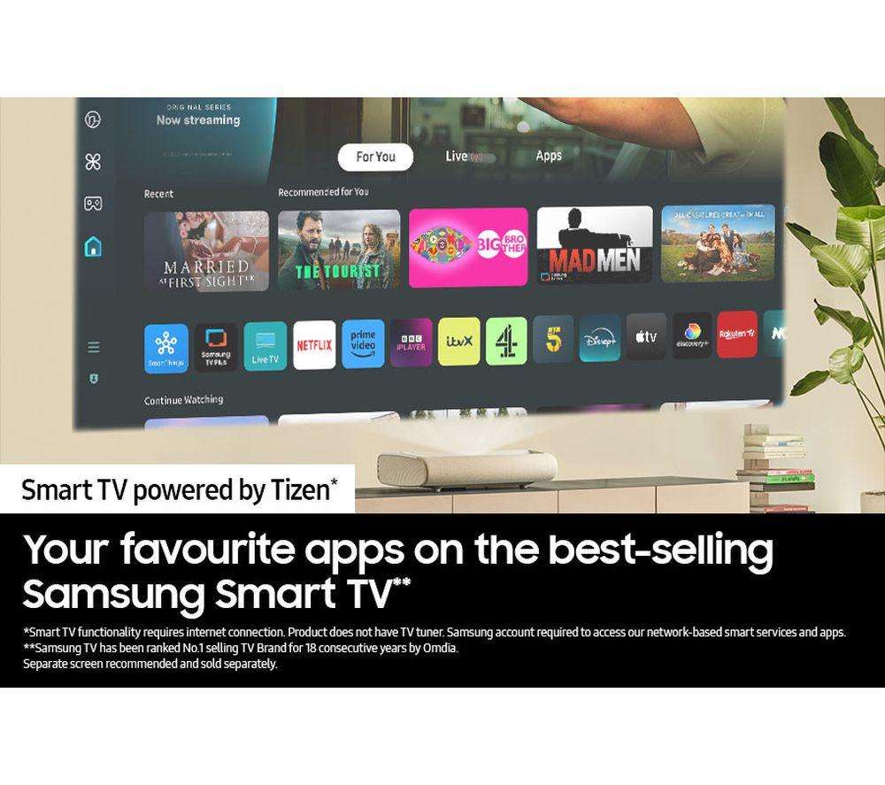 SAMSUNG El proyector láser inteligente The Premiere SP-LPU7DSAXXXU 4K - Blanco