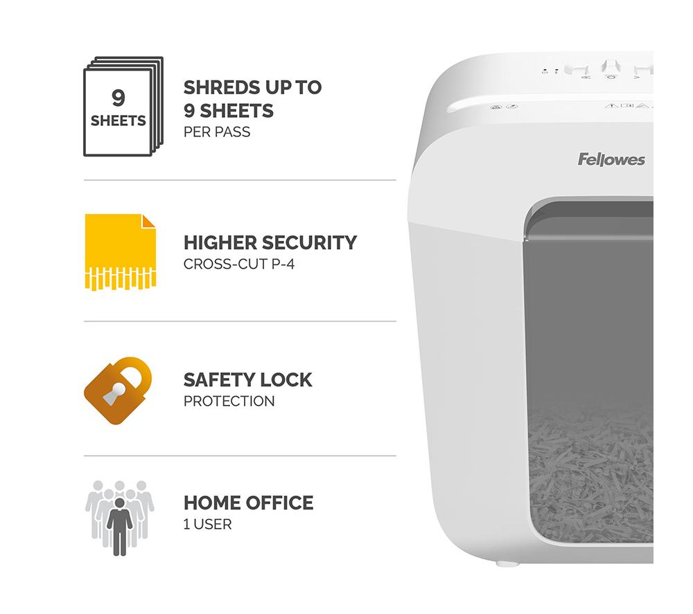 Destructora de papel de corte cruzado FELLOWES Powershred LX50 - Blanca