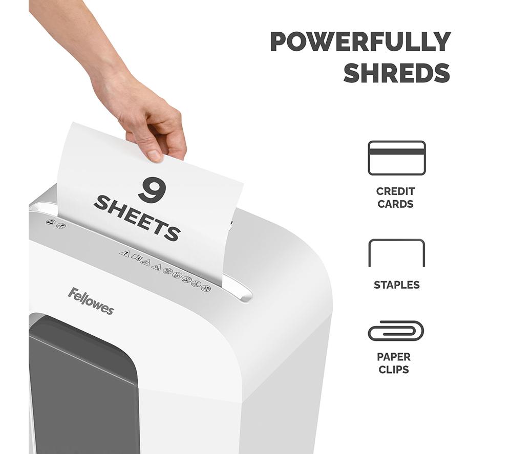 FELLOWES Powershred LX50 Cross Cut Paper Shredder - White