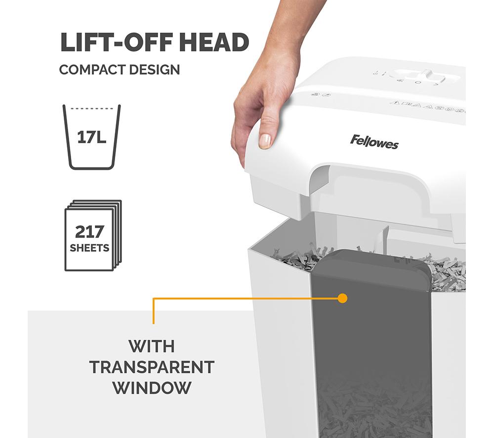 Destructora de papel de corte cruzado FELLOWES Powershred LX50 - Blanca