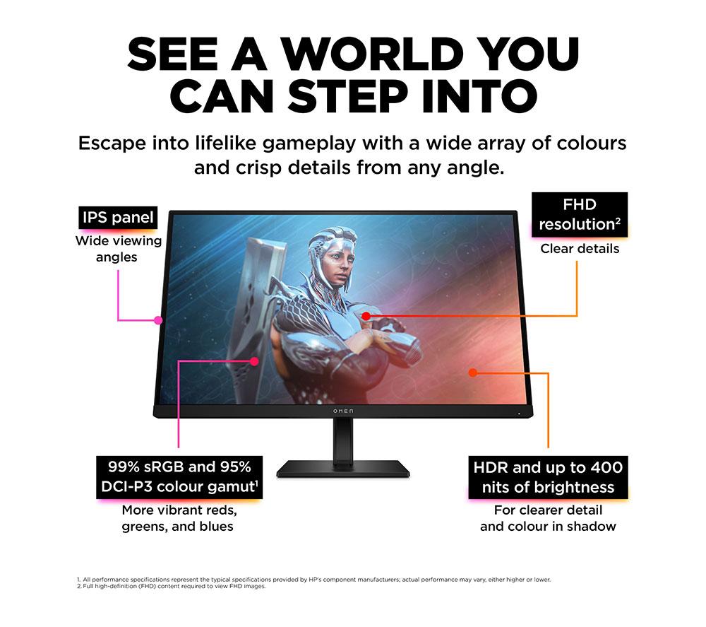 HP OMEN 27 Full HD 27" LED Gaming Monitor - Black