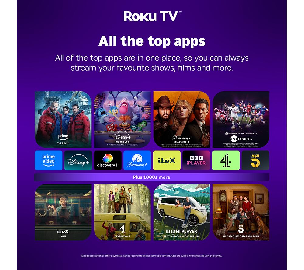 JVC LT-43CR350 43" Roku Smart Full HD LED TV with Freely