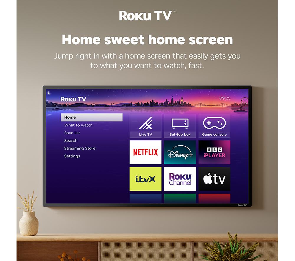 JVC LT-43CR350 43" Roku Smart Full HD LED TV with Freely