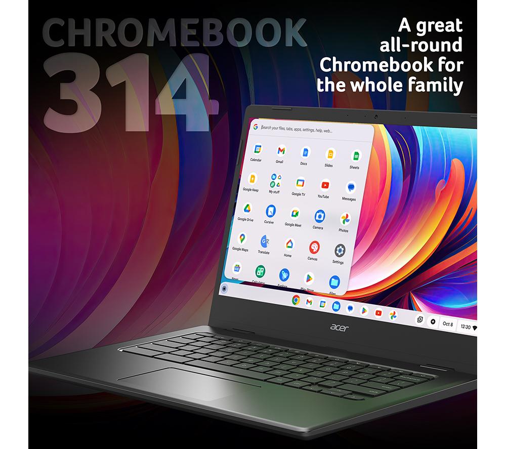 ACER 314 14" Chromebook - Intel® Celeron®, 128 GB eMMC, Black