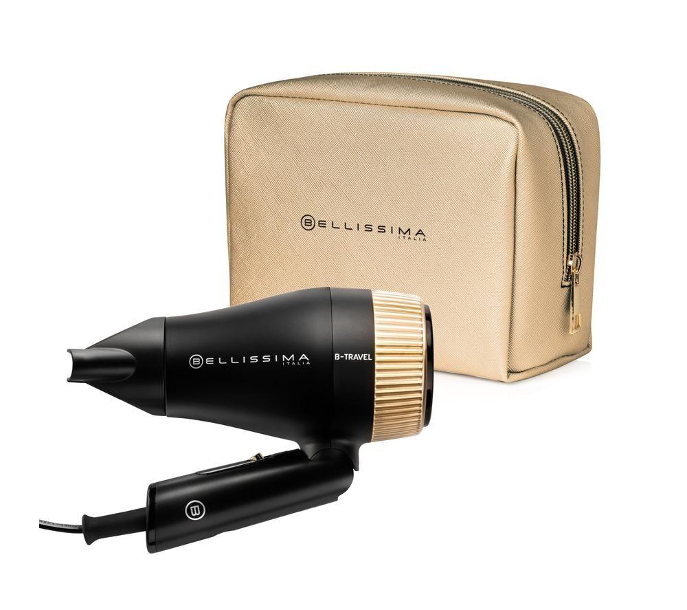 BELLISSIMA Italia B-Travel Hair Dryer - Black & Gold