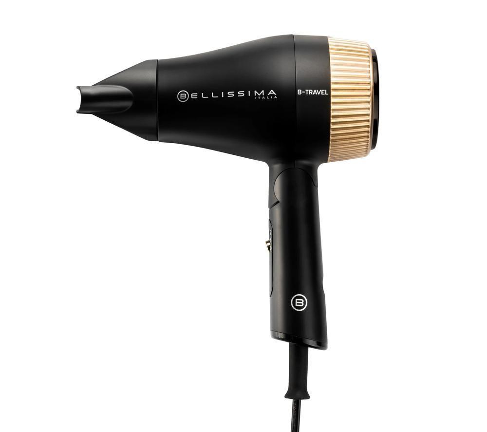 BELLISSIMA Italia B-Travel Hair Dryer - Black & Gold