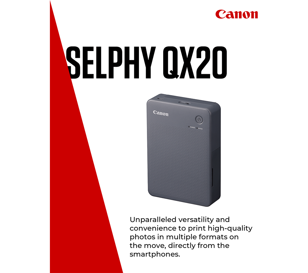 CANON SELPHY QX20 Portable Colour Photo Wireless Printer - Dark Grey