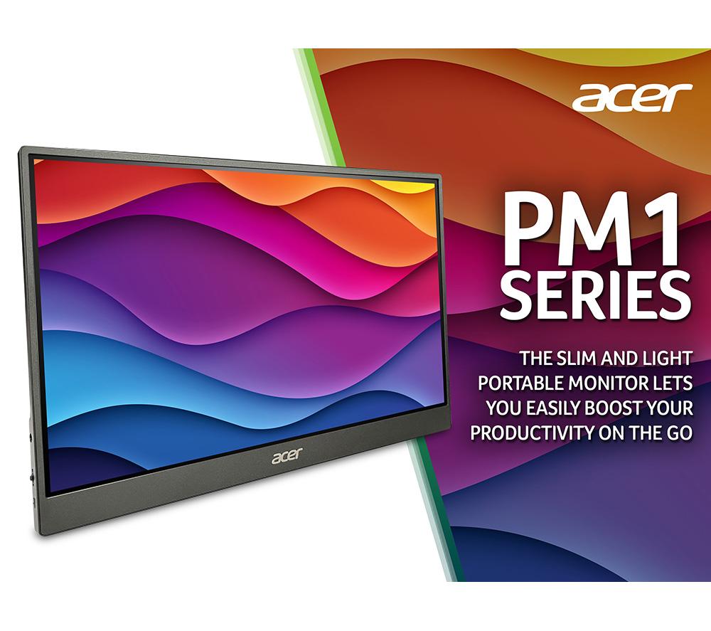 ACER PM161QB1 Full HD 15.6" IPS LCD Portable Monitor - Black