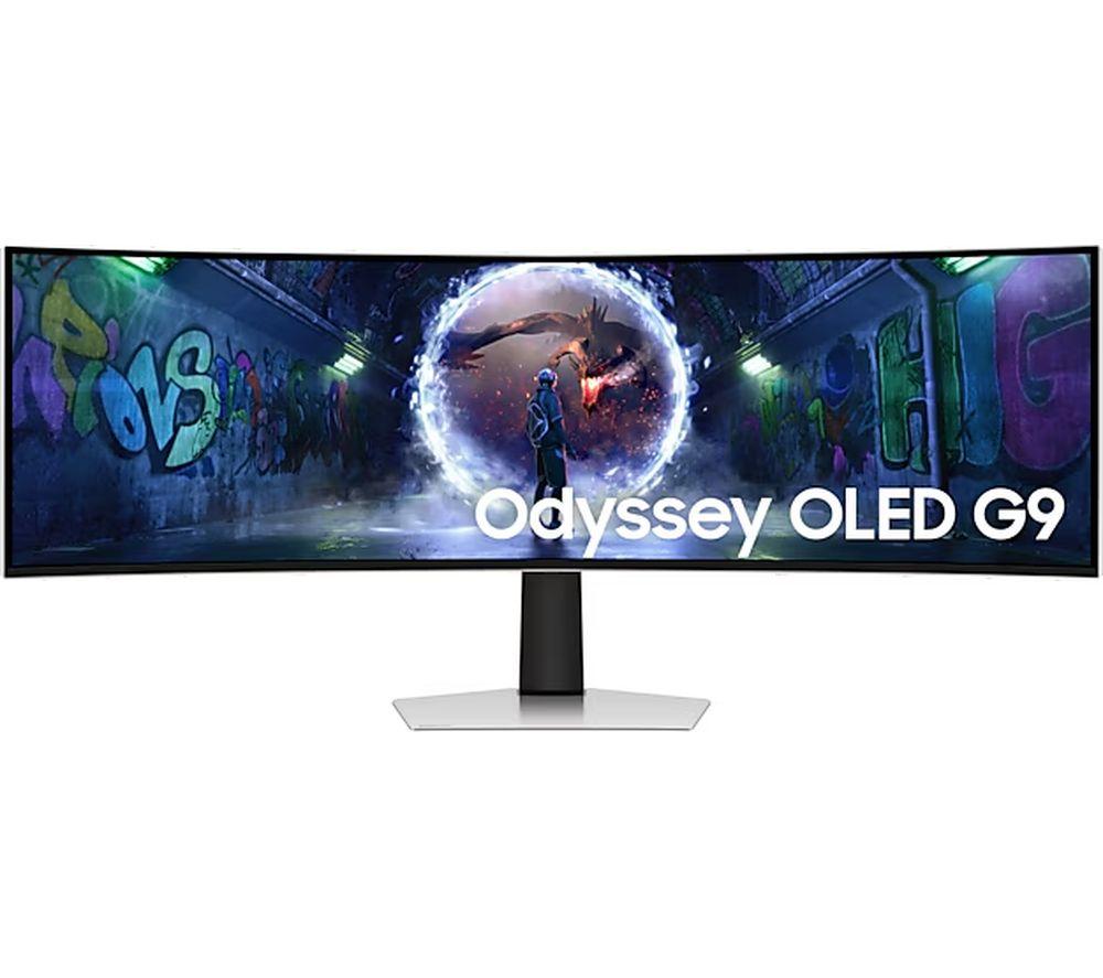SAMSUNG Odyssey G9 LS49DG934SUXXU Dual Quad HD 49" Curved OLED Gaming Monitor - Silver