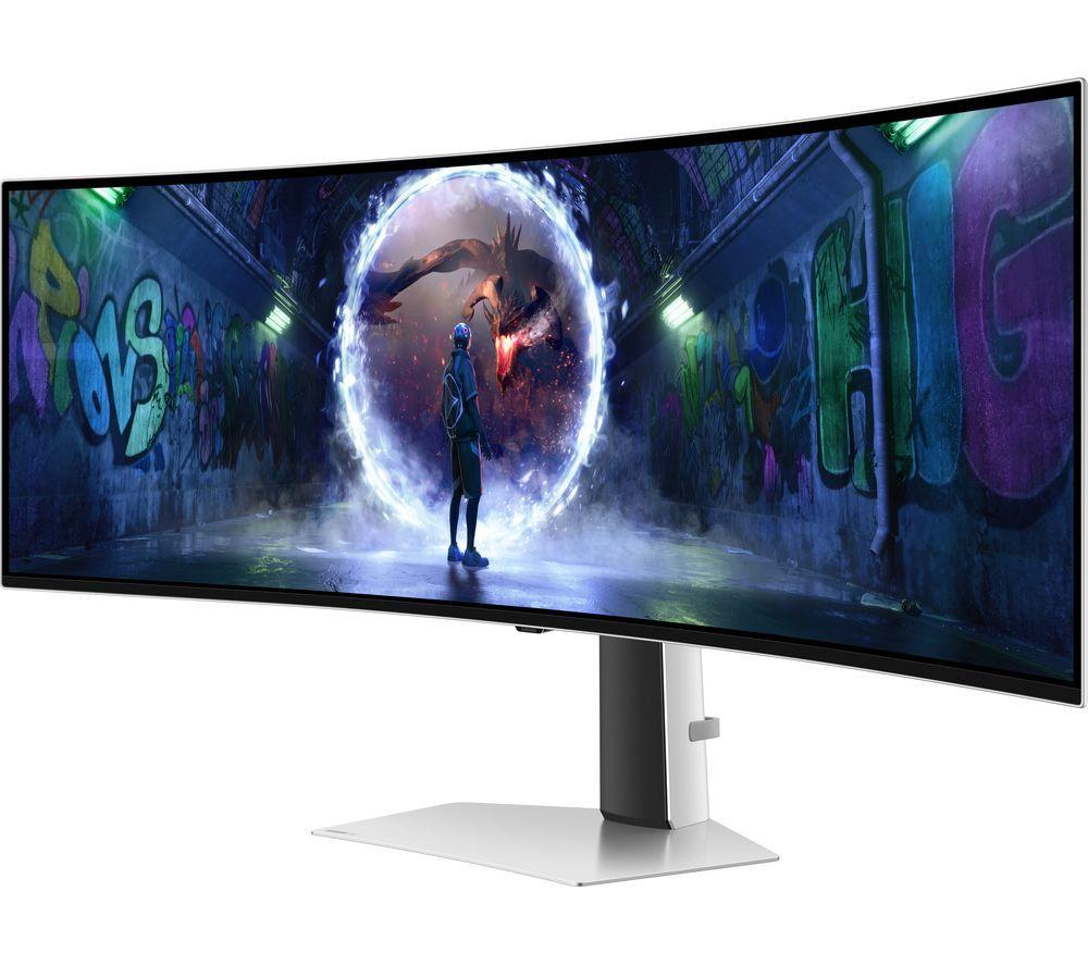 SAMSUNG Odyssey G9 LS49DG934SUXXU Dual Quad HD 49" Curved OLED Gaming Monitor – Silber