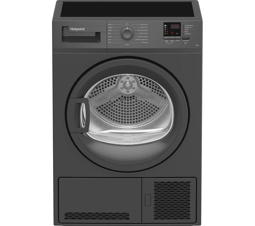 HOTPOINT C HD C92 GGGD UK 9 kg Condenser Tumble Dryer - Graphite