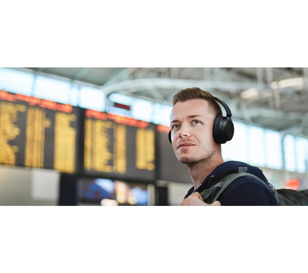 JVC HA-S75N-B-U Wireless Bluetooth Noise-Cancelling Over-Ear Headphones - Black