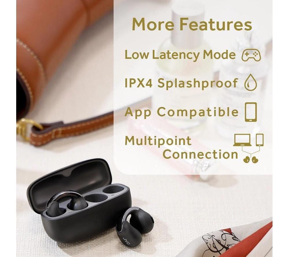 JVC Nearphones HA-NP1T-B-U Wireless Bluetooth Sports Earbuds - Black