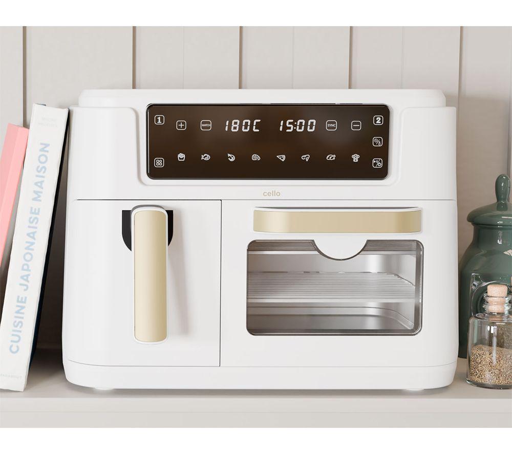 CELLO Dual Zone AF901A-WH Air Fryer - Pebble White