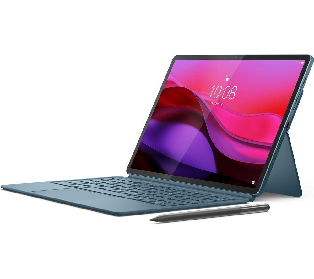 LENOVO Yoga Tab Plus 12.7" Tablet with Keyboard & Pen - 256 GB, Tidal Teal