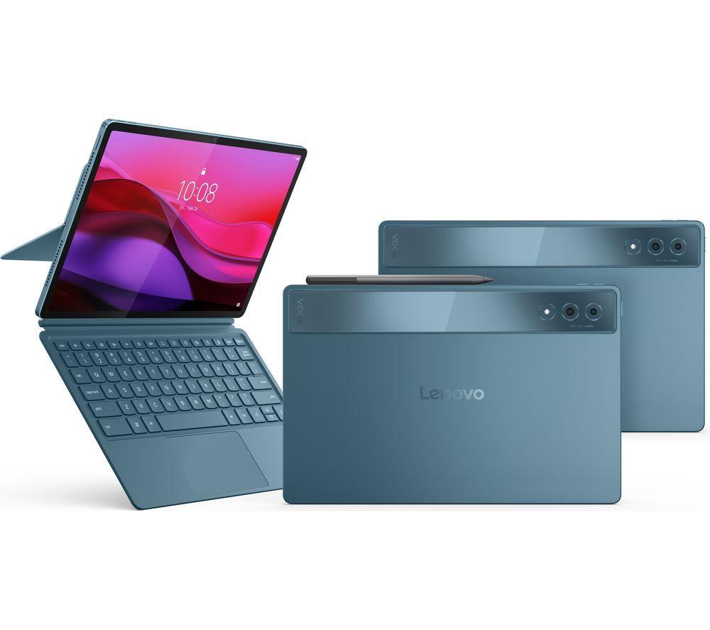 LENOVO Yoga Tab Plus Tablet de 12.7" con teclado y lápiz óptico - 256 GB, Tidal Teal
