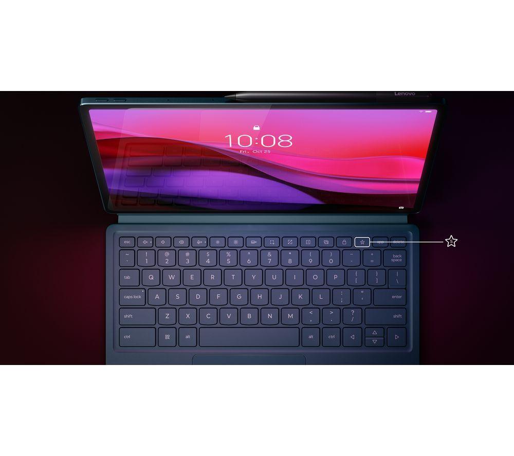 LENOVO Yoga Tab Plus Tablet de 12.7" con teclado y lápiz óptico - 256 GB, Tidal Teal