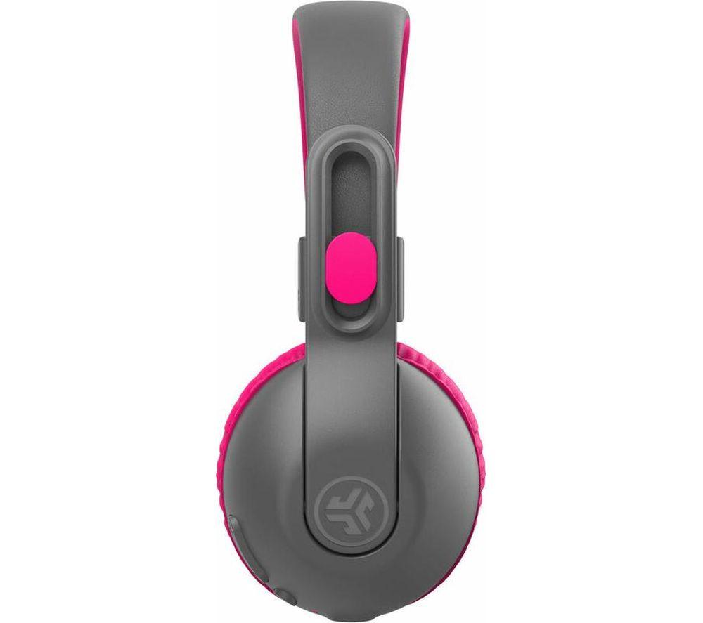JLAB JBuddies Studio 2 Wireless Bluetooth Kids Headphones - Grey & Pink