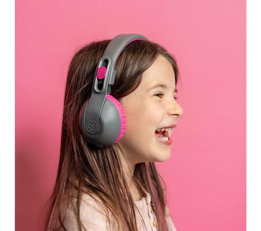 JLAB JBuddies Studio 2 Wireless Bluetooth Kids Headphones - Grey & Pink