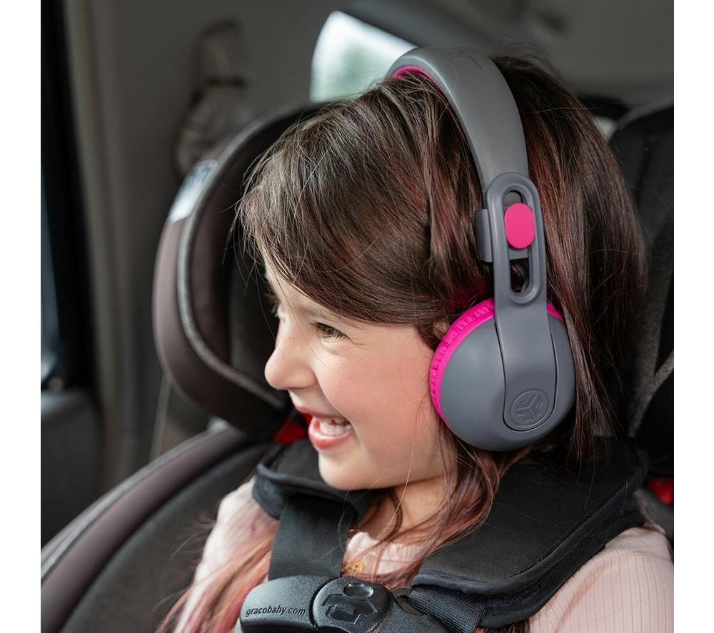 JLAB JBuddies Studio 2 Wireless Bluetooth Kids Headphones - Grey & Pink