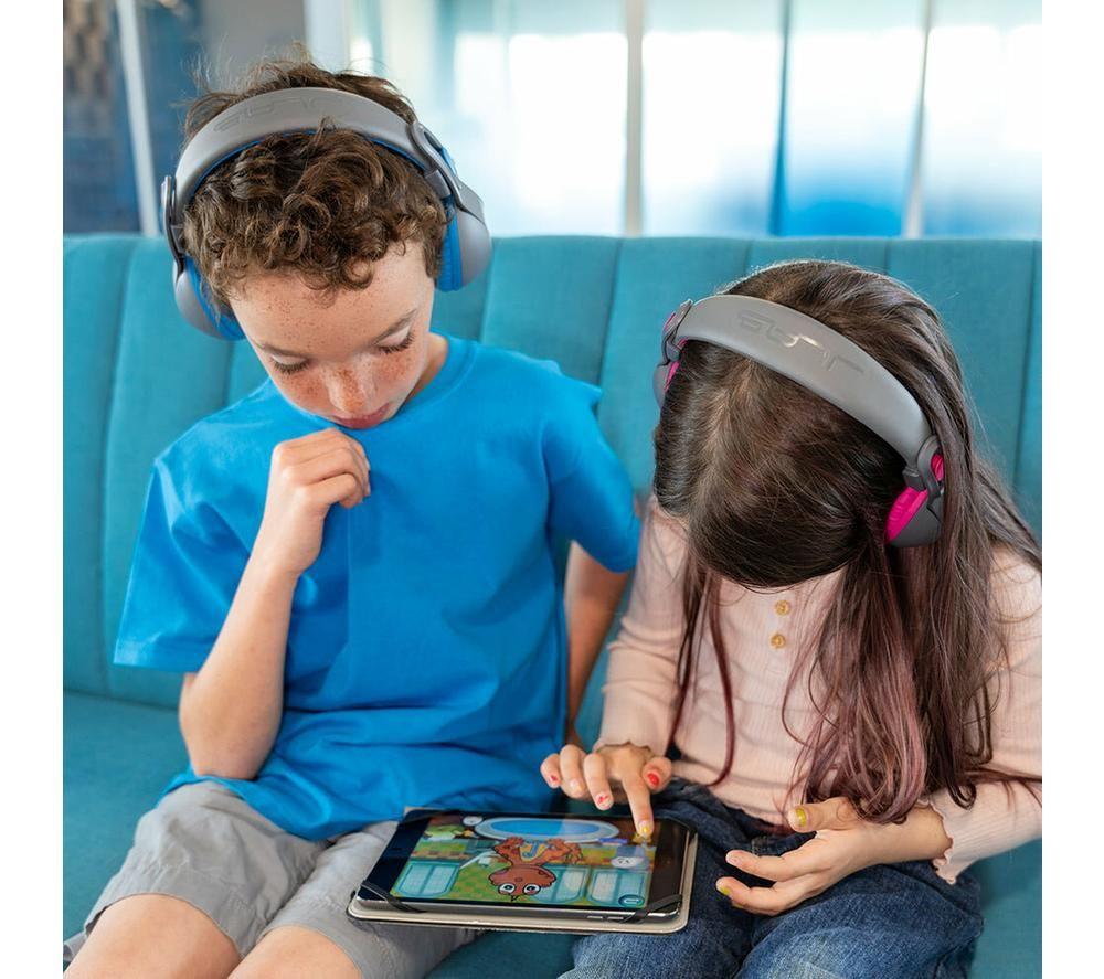 JLAB JBuddies Studio 2 Wireless Bluetooth Kids Headphones - Grey & Pink