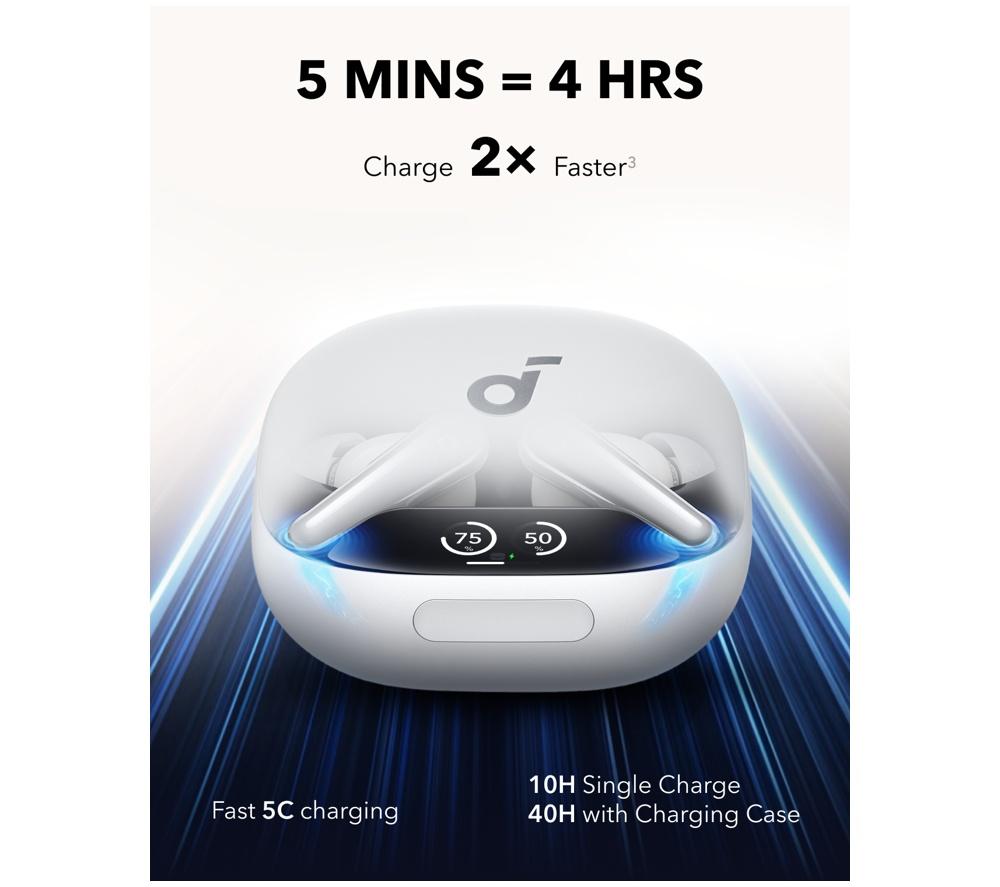 SOUNDCORE Liberty 4 Pro Auriculares Inalámbricos Bluetooth con Cancelación de Ruido - Blanco