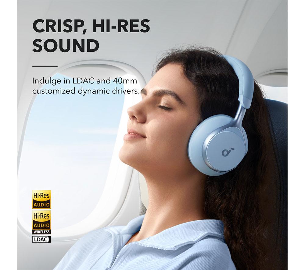 Audífonos inalámbricos con cancelación de ruido SOUNDCORE Space One Bluetooth - Sky Blue