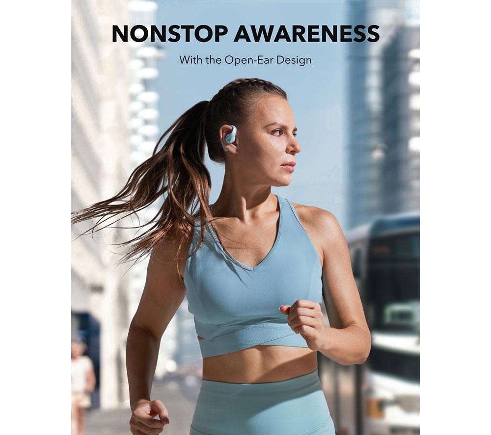 SOUNDCORE AeroFit Pro Open-Ear Wireless Bluetooth Earbuds - Aqua Blue
