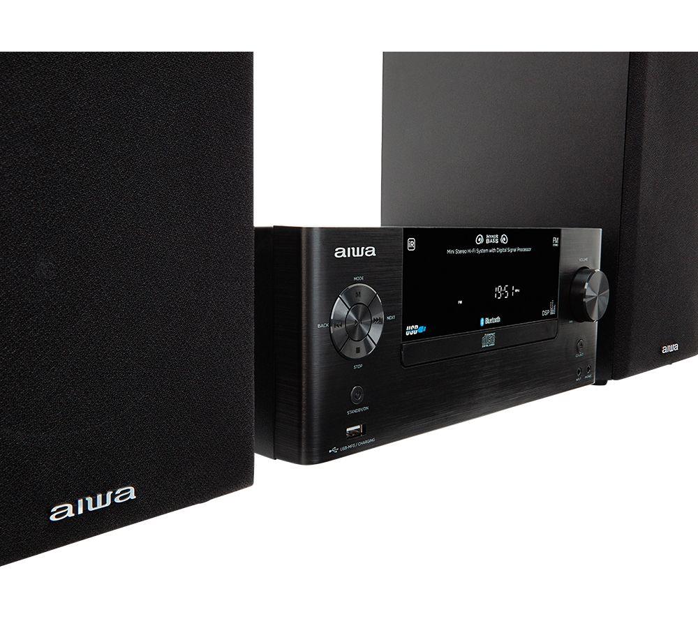 AIWA MSBTU-500 Bluetooth Mini Hi-Fi System - Black