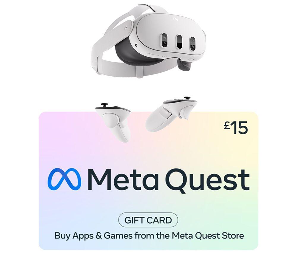 META Quest 3 Virtual Reality Headset (512 GB) & £15 Gift Card Bundle