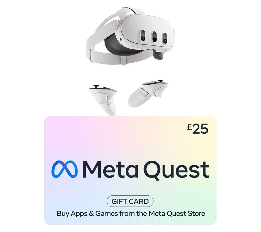 META Quest 3 Virtual Reality Headset (512 GB) & £25 Gift Card Bundle