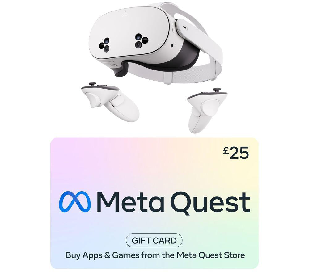 META Quest 3S Virtual Reality Headset (128 GB) & £25 Gift Card Bundle