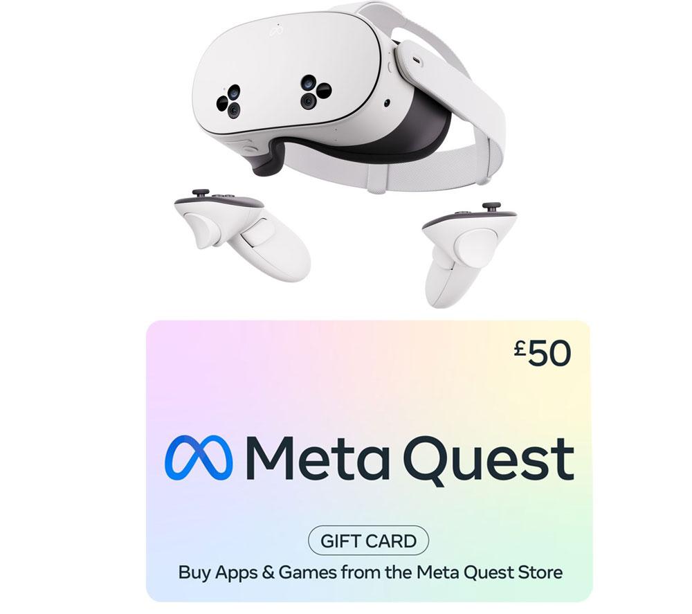 META Quest 3S Virtual Reality Headset (128 GB) & £50 Gift Card Bundle
