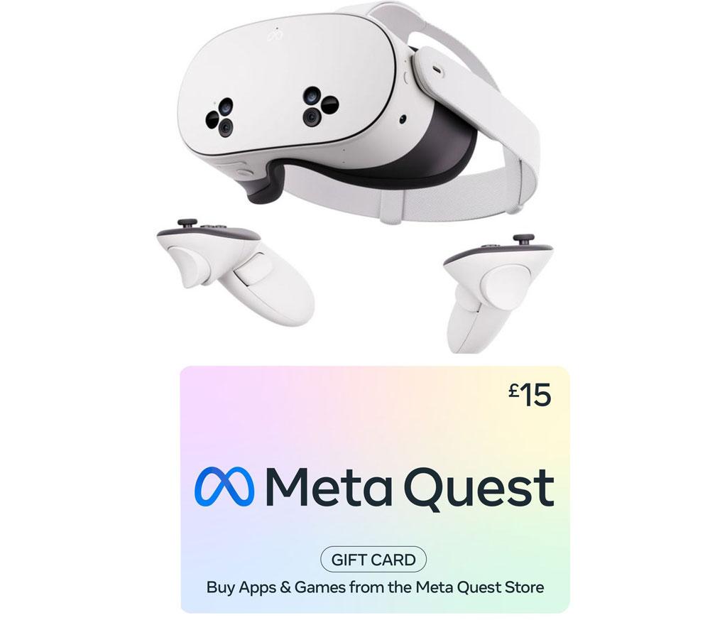 META Quest 3S Virtual Reality Headset (256 GB) & £15 Gift Card Bundle