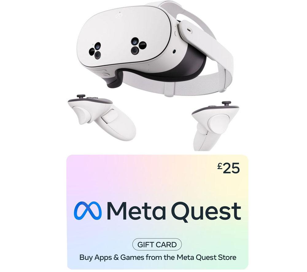 META Quest 3S Virtual Reality Headset (256 GB) & £25 Gift Card Bundle
