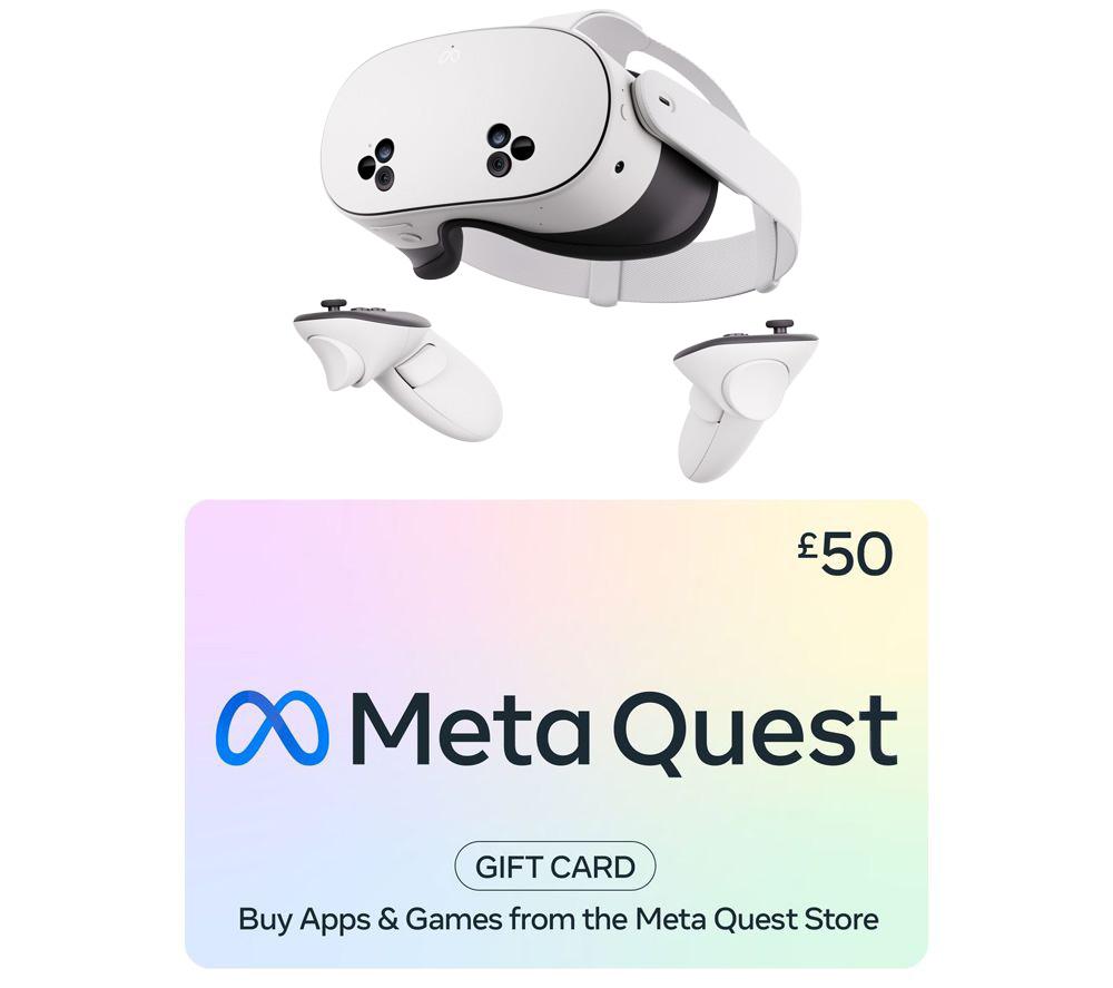 META Quest 3S Virtual Reality Headset (256 GB) & £50 Gift Card Bundle