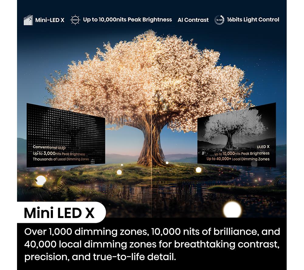 HISENSE 110UXNQTUK 110" Smart 4K Ultra HD HDR Mini LED TV with Amazon Alexa
