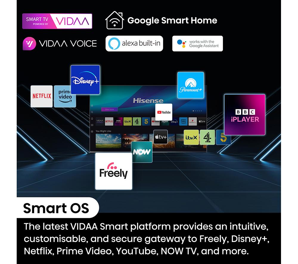 HISENSE 110UXNQTUK 110" Smart 4K Ultra HD HDR Mini LED TV with Amazon Alexa
