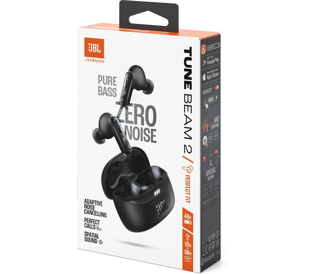 JBL Tune Beam 2 Wireless Bluetooth Noise-Cancelling Earbuds - Black