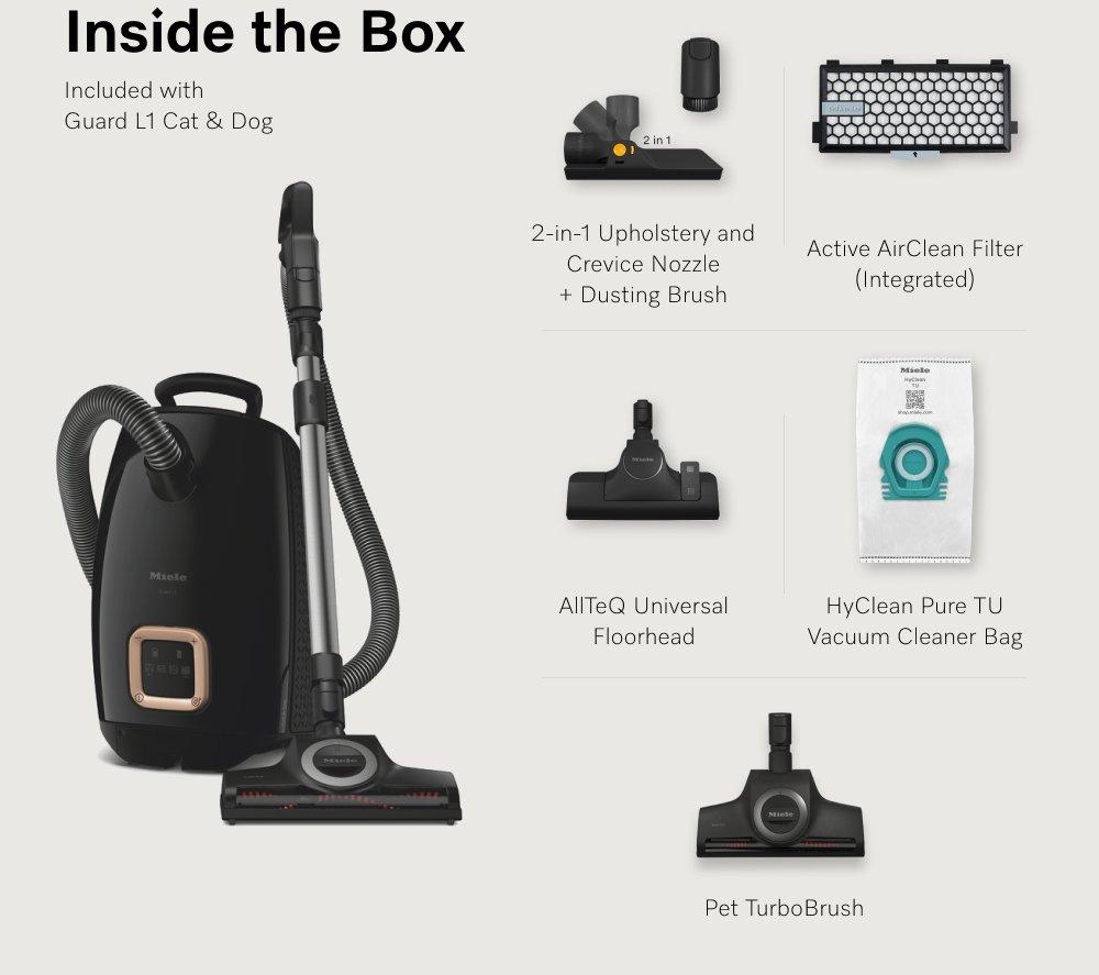 Aspiradora MIELE Guard L1 Cat & Dog con bolsa y cilindro - Negra