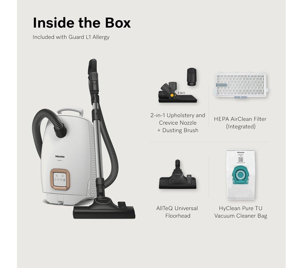 Aspiradora de cilindro con bolsa MIELE Guard L1 Allergy - Blanco