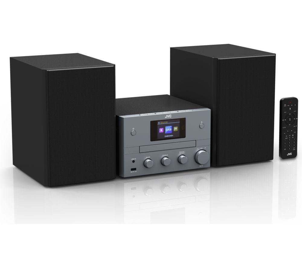 JVC UX-D425B Bluetooth Traditional Hi-Fi System - Gun Metal