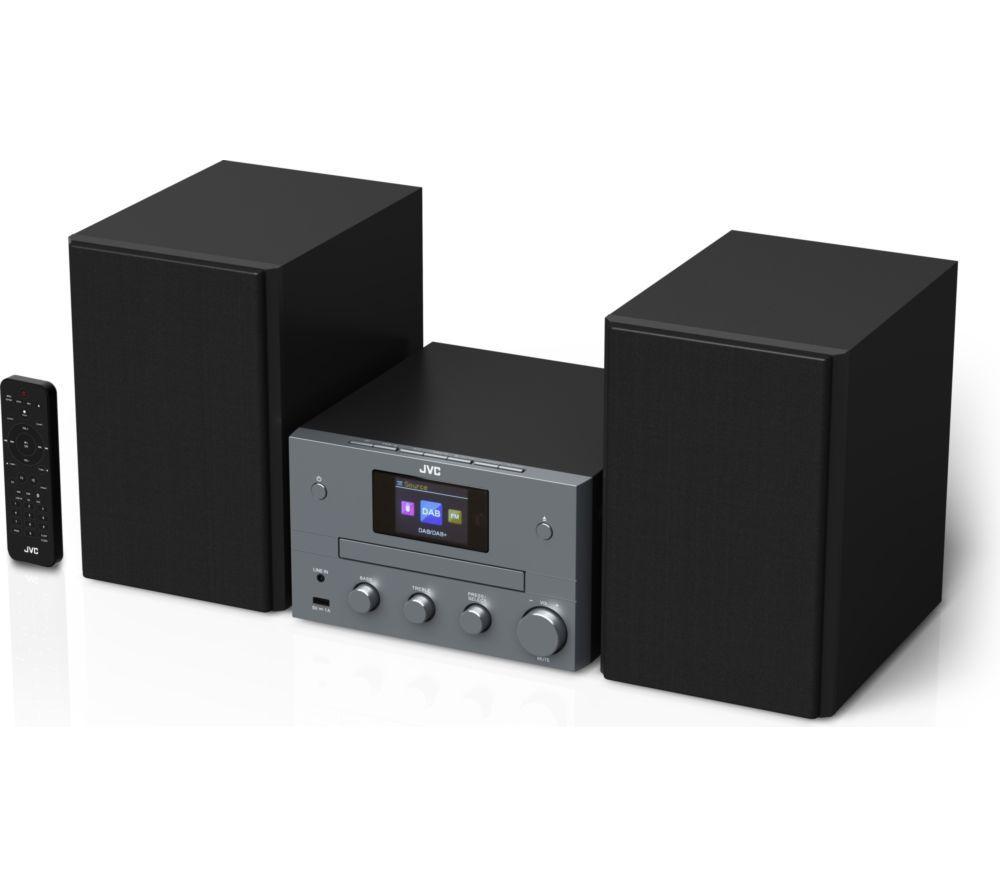 JVC UX-D425B Bluetooth Traditional Hi-Fi System - Gun Metal