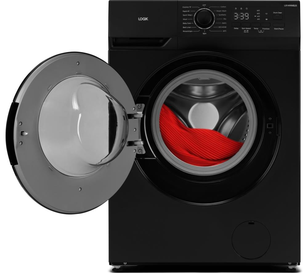 LOGIK L914WMB25 9 kg 1400 Spin Washing Machine - Black